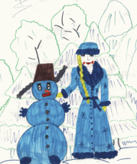 Снеговик и Снегурочка