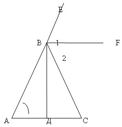 Каким свойством обладает внешний угол треугольника