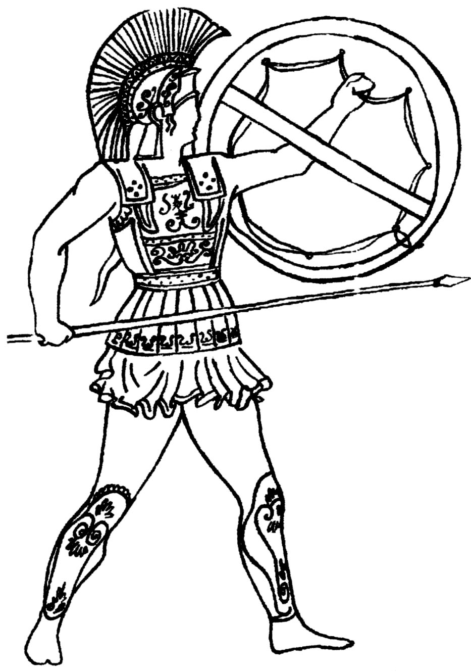 Древнегреческие рисунки раскраски