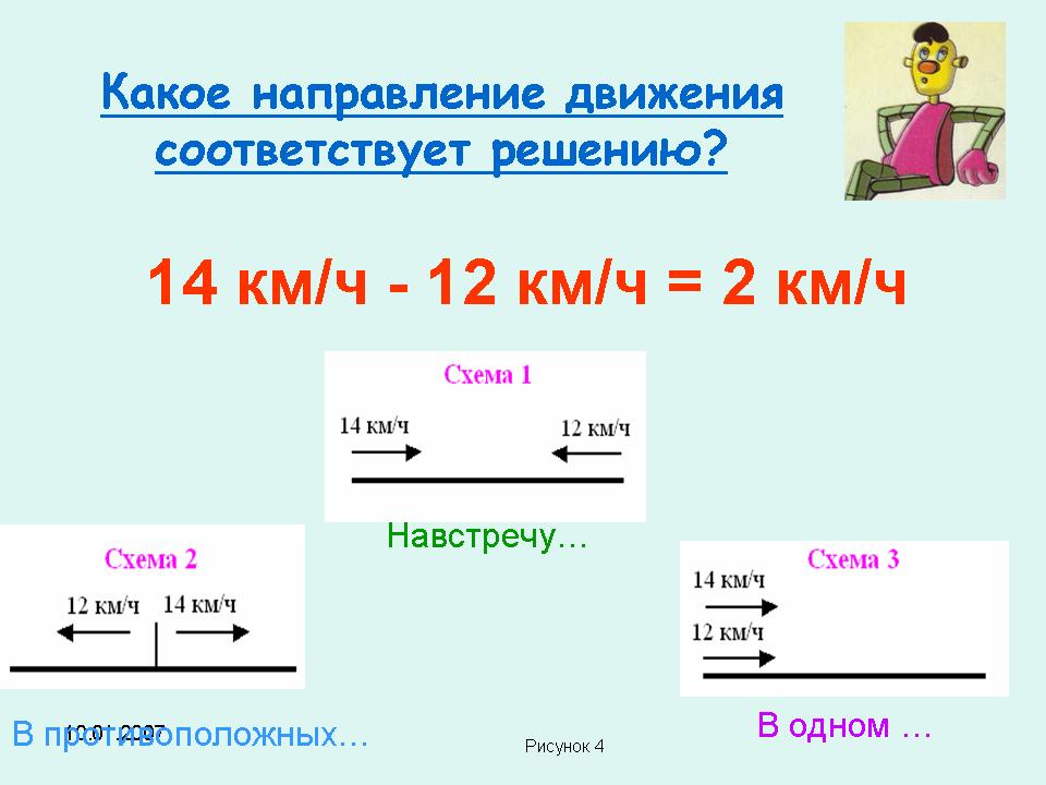 Задачи на движение в одном направлении 4 класс с решениями и пояснениями со схемами