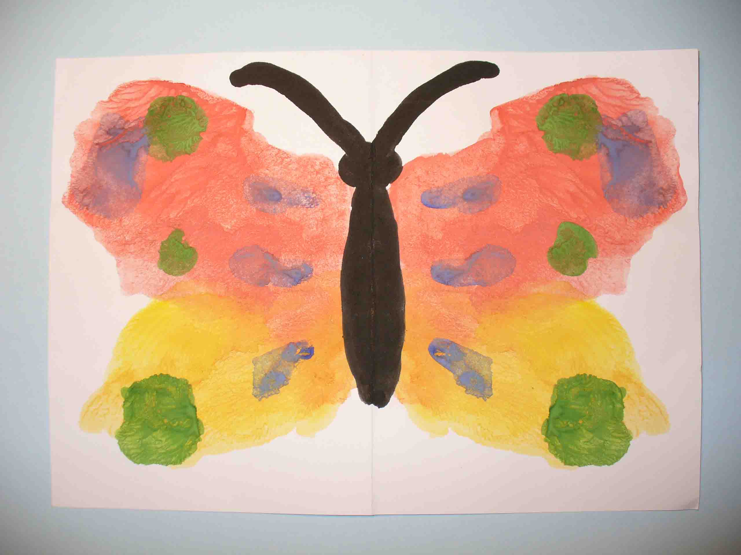 Занятие по рисованию монотипия бабочка