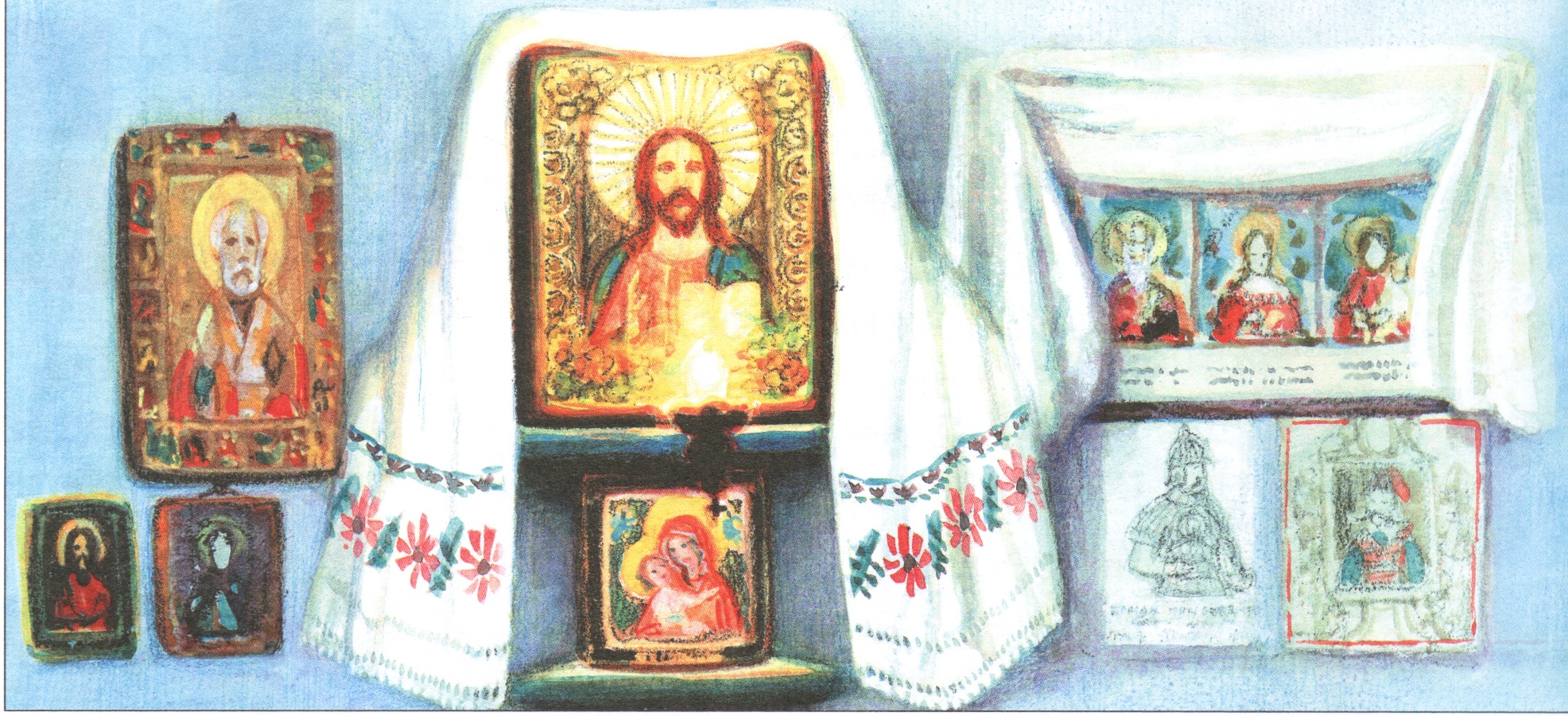 Кубанский рушник на икону