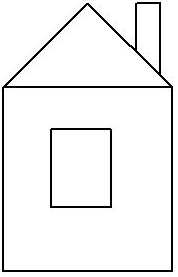 Нарисуй что нибудь прямоугольной формы младшая группа. Аппликация домик. Домик для квадрата. Домик с геометрическими фигурами для детей. Домик из геометрических фигур.