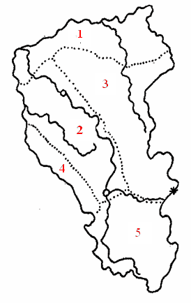 Рисунок 1. Контурная карта Кемеровской области.