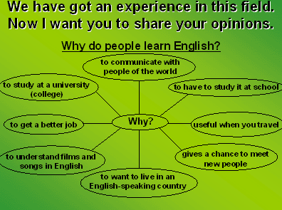 Why do we learn english презентация