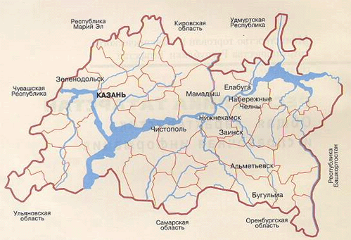 Географическое положение республики Татарстан (региональный компонент)