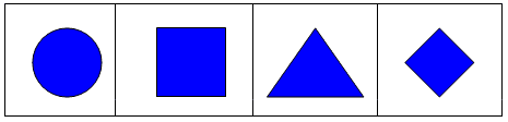 Синий треугольник в круге
