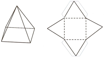 Как сделать треугольную пирамиду из бумаги. Оригами пирамида.