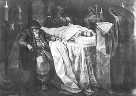 В. Шварц. «Иоанн Грозный у тела убитого им сына». Уголь. 1861.