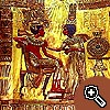 Рельеф на спинке золотого трона Тутанхомона