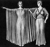 античный костюм. женский хитон. способ драпировки