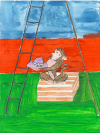 Прыжок Толстого Л.Н. в картинках и рисунках красками - в картинках для детей