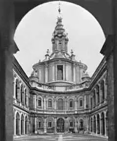 Рис.10. Двор университета и церковь Сант Иво алла Сапенца в Риме